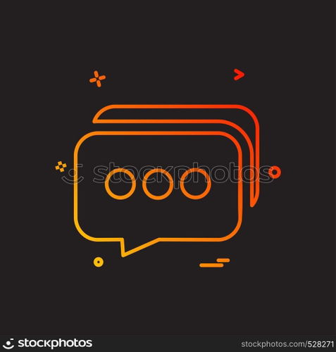 Message icon design vector