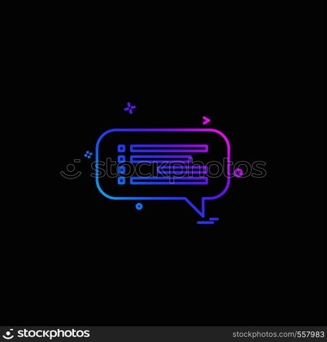 Message icon design vector