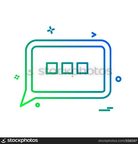 Message icon design vector