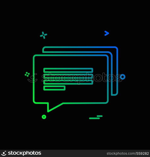 Message icon design vector