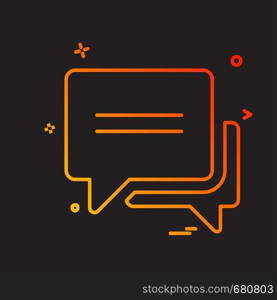 Message icon design vector