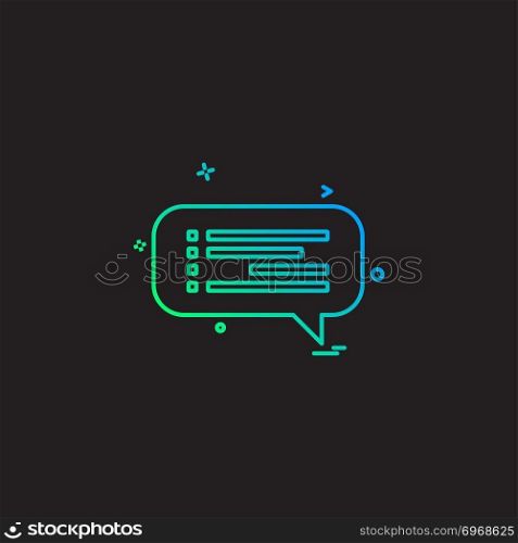 Message icon design vector 
