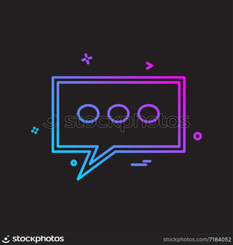 Message icon design vector