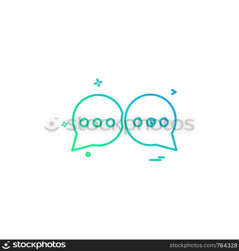 Message icon design vector