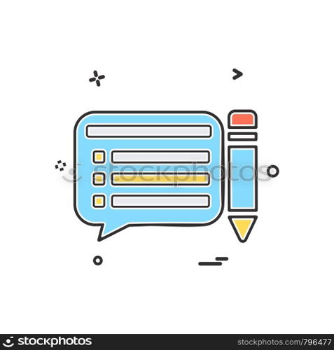 Message icon design vector