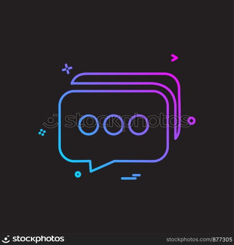 Message icon design vector