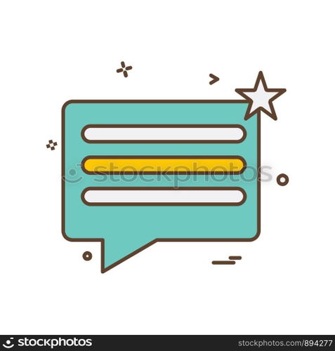 Message icon design vector