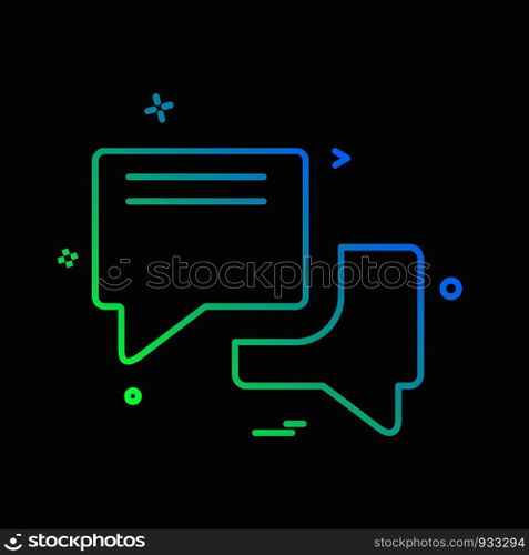 Message icon design vector