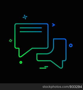 Message icon design vector