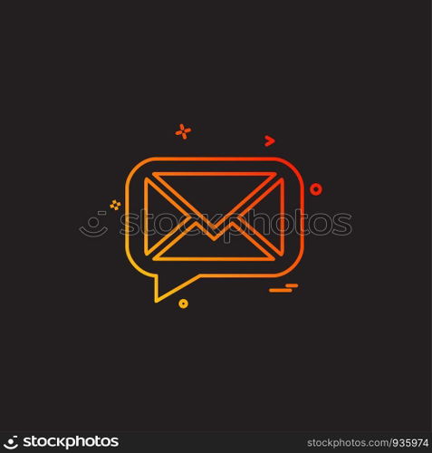 Message icon design vector