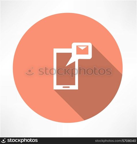 message icon. Flat modern style vector illustration