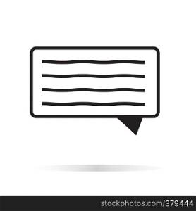 message icon on white background. message sign. flat style. chat icon for your web site design, logo, app, UI.