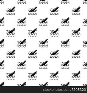 Message in bottle pattern vector seamless repeating for any web design. Message in bottle pattern vector seamless