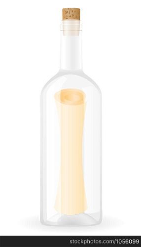 message in the bottle vector illustration isolated on white background