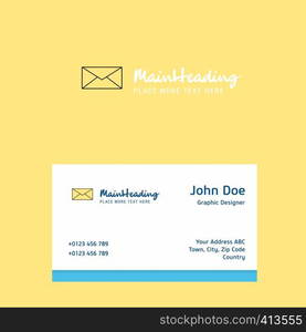 Message logo Design with business card template. Elegant corporate identity. - Vector