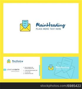 Message Logo design with Tagline & Front and Back Busienss Card Template. Vector Creative Design