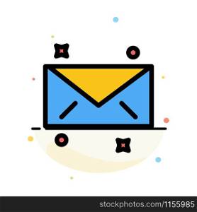 Message, Mail, Email Abstract Flat Color Icon Template