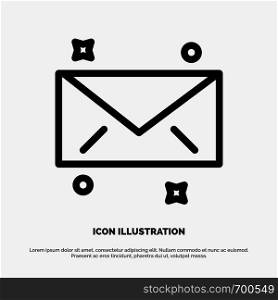Message, Mail, Email Line Icon Vector