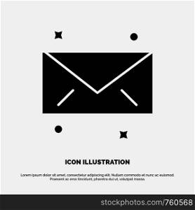 Message, Mail, Email solid Glyph Icon vector