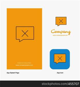 Message not sent Company Logo App Icon and Splash Page Design. Creative Business App Design Elements