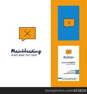 Message not sent Creative Logo and business card. vertical Design Vector