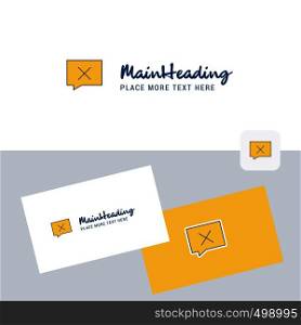 Message not sent vector logotype with business card template. Elegant corporate identity. - Vector