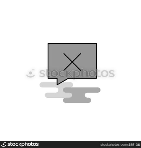 Message not sent Web Icon. Flat Line Filled Gray Icon Vector