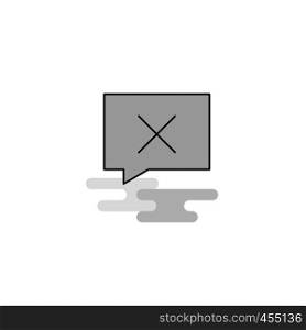 Message not sent Web Icon. Flat Line Filled Gray Icon Vector