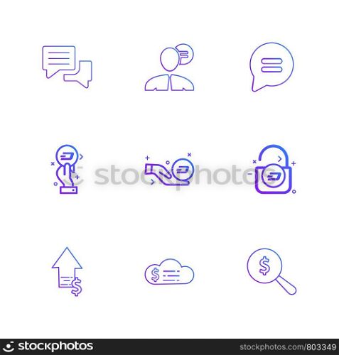 message , profile , chat , money , lock , crypto currency , search , cloud , arrow , up icon, vector, design, flat, collection, style, creative, icons