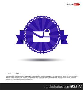 message secure icon - Purple Ribbon banner