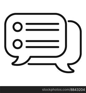 Message task schedule icon outline vector. Event time. Meeting list. Message task schedule icon outline vector. Event time