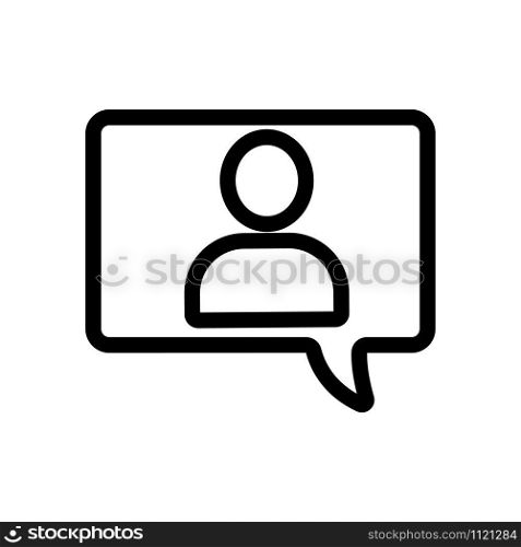 message to the user the vector icon. A thin line sign. Isolated contour symbol illustration. message to the user the vector icon. Isolated contour symbol illustration