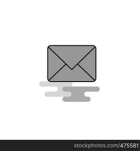 Message Web Icon. Flat Line Filled Gray Icon Vector