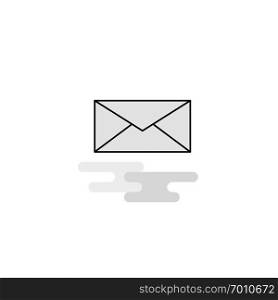 Message Web Icon. Flat Line Filled Gray Icon Vector