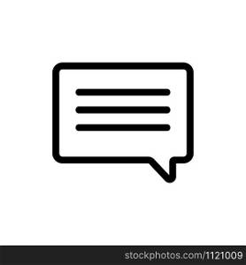 message with the test icon vector. A thin line sign. Isolated contour symbol illustration. message with the test icon vector. Isolated contour symbol illustration