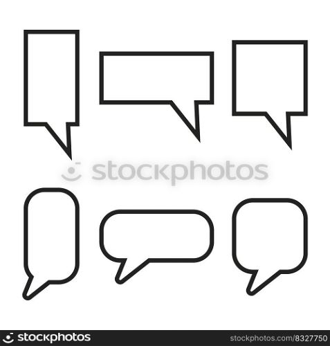 Messages blank icons set. Chat message icon. Cloud icon. Dialog, chat speech bubble. Vector illustration. Stock image. EPS 10.. Messages blank icons set. Chat message icon. Cloud icon. Dialog, chat speech bubble. Vector illustration. Stock image. 
