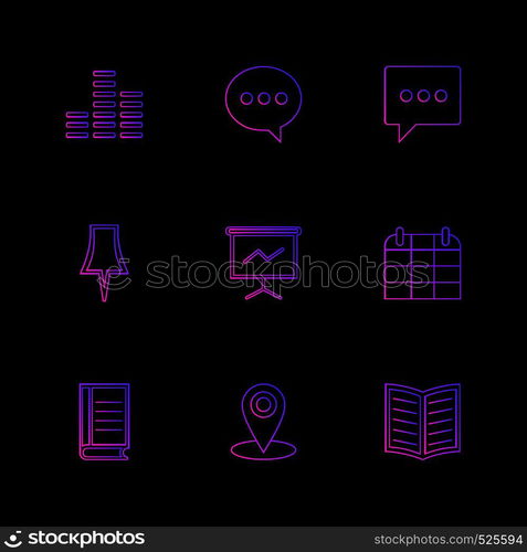 messages , email , document , speaker, sound , mute , file , folder , search , focus , target , icon, vector, design, flat, collection, style, creative, icons