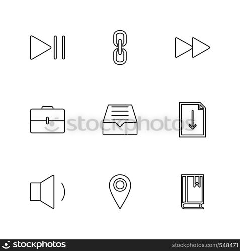 messages , email , document , speaker, sound , mute , file , folder , search , focus , target , icon, vector, design, flat, collection, style, creative, icons