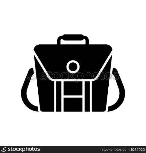 Messenger bag icon vector, flat illustration on white background