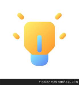 Messenger features pixel perfect flat gradient color ui icon. Lightbulb. Idea and solution. Simple filled pictogram. GUI, UX design for mobile application. Vector isolated RGB illustration. Messenger features pixel perfect flat gradient color ui icon