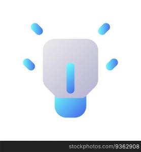Messenger features pixel perfect flat gradient two-color ui icon. Lightbulb. Idea and solution. Simple filled pictogram. GUI, UX design for mobile application. Vector isolated RGB illustration. Messenger features pixel perfect flat gradient two-color ui icon