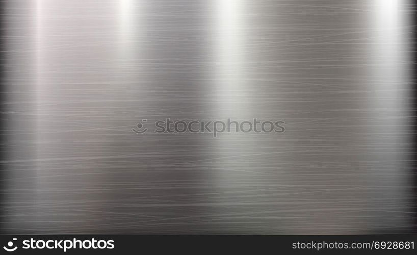 Metal Abstract Technology Background. Polished, Brushed Texture. Chrome, Silver, Steel, Aluminum. Vector illustration.. Metal Abstract Technology Background. Polished, Brushed Texture. Chrome, Silver Steel Aluminum Vector