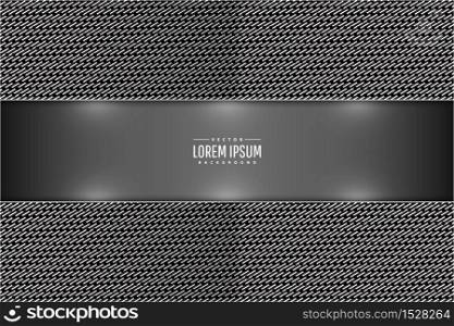 Metal background gray with carbon fiber dark space vector illustration