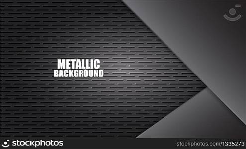 Metal background texture aluminium steel plates abstract design vector template.