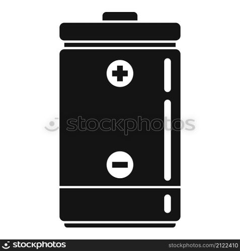 Metal battery icon simple vector. Full energy. Life charger. Metal battery icon simple vector. Full energy