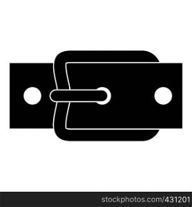 Metal belt buckle icon. Simple illustration of metal belt buckle vector icon for web. Metal belt buckle icon, simple style
