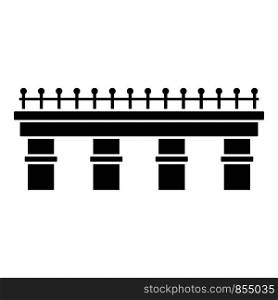 Metal bridge icon. Simple illustration of metal bridge vector icon for web design isolated on white background. Metal bridge icon, simple style