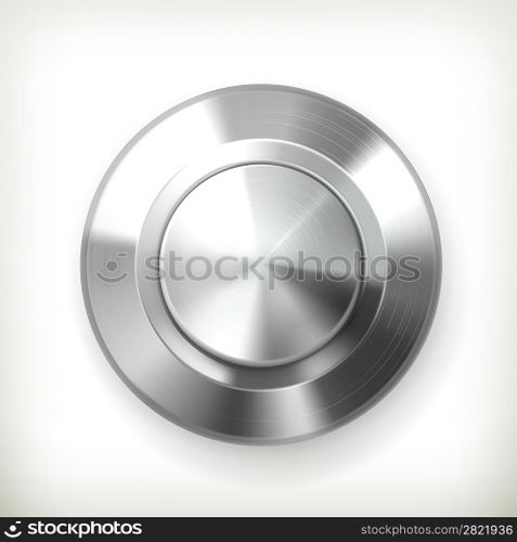 Metal button, vector