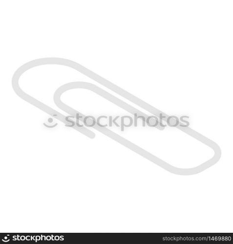 Metal clip icon. Isometric of metal clip vector icon for web design isolated on white background. Metal clip icon, isometric style