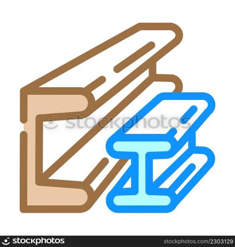 metal construction material color icon vector. metal construction material sign. isolated symbol illustration. metal construction material color icon vector illustration